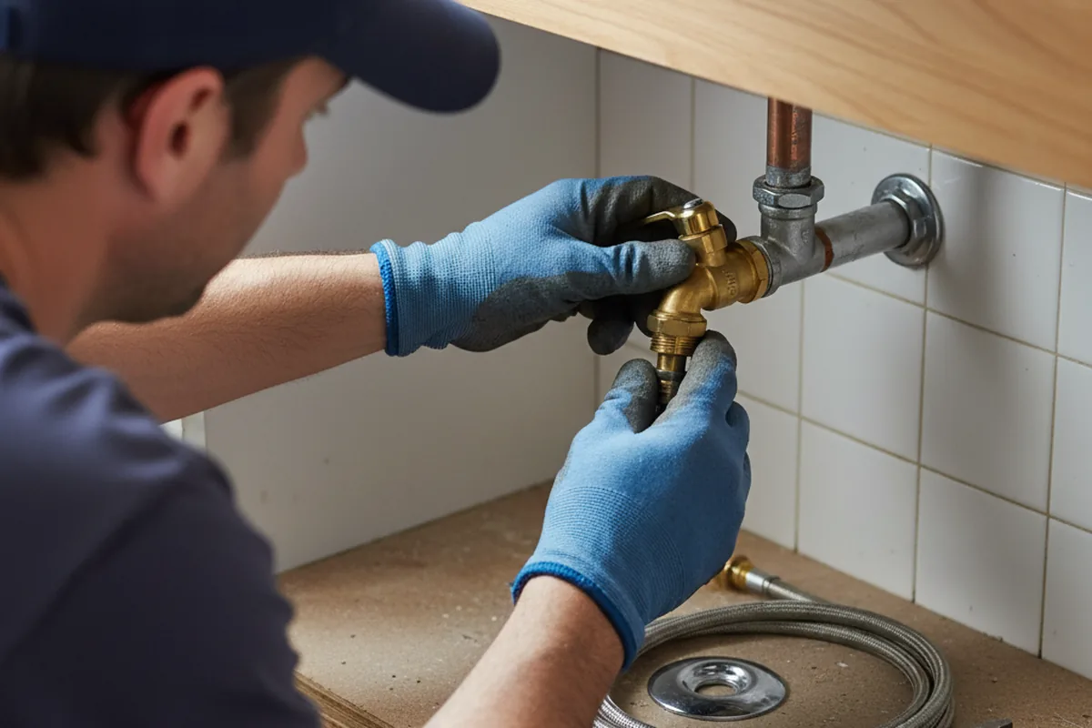 Shutoff valve and fitting work during Burst Pipe Repair in Cottonwood